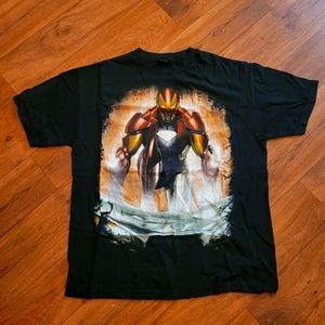 Vintage Marvel Mad Engine Iron Man Big Print T-Shirt Sz L / XL